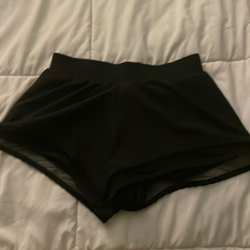 Black runner shorts